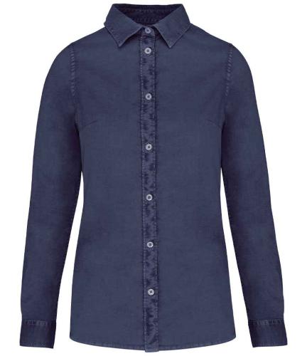 Native Spirit Ladies Washed Long Sleeve Shirt - WNV - XS